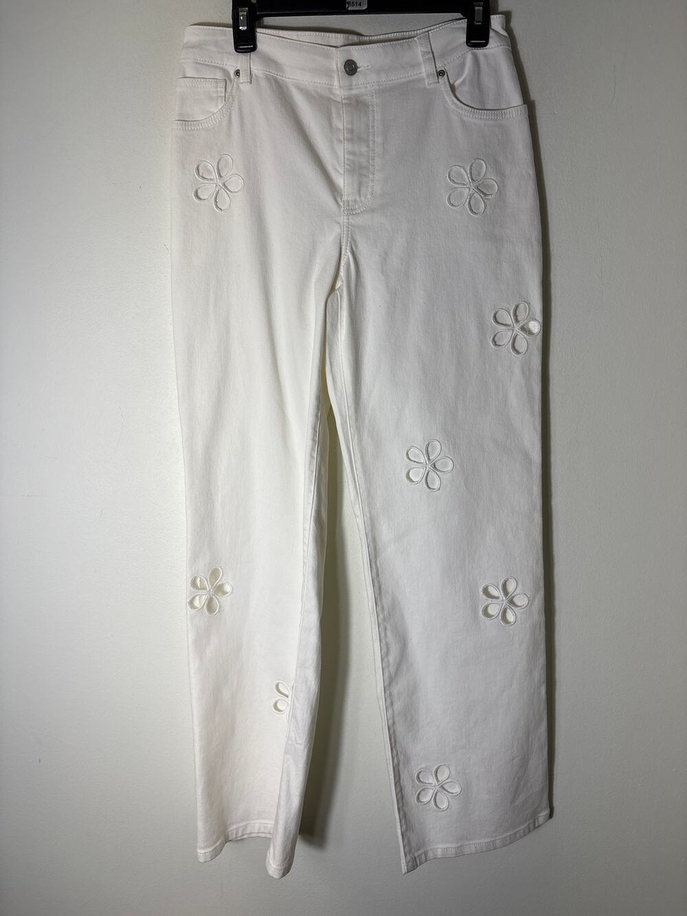 Chelsea & Violet Off White Wide Leg Denim Jeans Sz 29